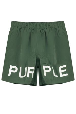 Shorts in tessuto leggero verde PURPLE BRAND | P504PLSP226GREEN
